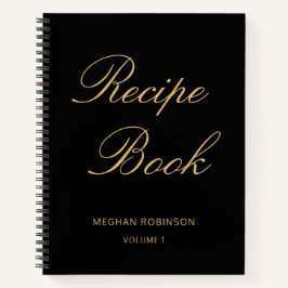 Girly Script Kookboek Zwart Persoonlijk Receptenbo Notitieboek
