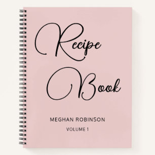 Girly Script Persoonlijk Kookboek Roze Recept Notitieboek