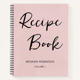 Girly Script Persoonlijk Kookboek Roze Recept Notitieboek