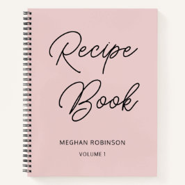 Girly Script Persoonlijk Kookboek Roze Recept Nr Notitieboek