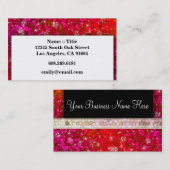 Girly Sequin Rhinestone Glitter Bling Professional Visitekaartje (Voorkant / Achterkant)