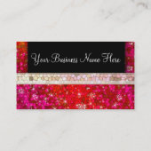 Girly Sequin Rhinestone Glitter Bling Professional Visitekaartje (Achterkant)