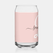 Girly Signature Gepersonaliseerd Nummer 21 Blush Blikvorm Glas (Voorkant)