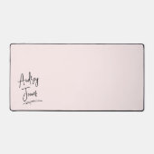 Girly Signature Script Monogram Roze Bureaumat (Voorkant)