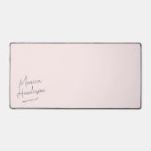 Girly Signature Script Monogram Roze Bureaumat (Voorkant)