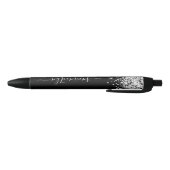 Girly Signature Silver Glitter op zwart Zwarte Inkt Pen (Bodem)