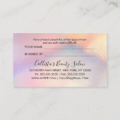 Girly Silver Glitter Iridescent Holographic Ombre Aanbevelingskaartje (Achterkant)