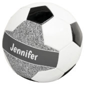 Girly Silver Glitter Sparkle-gepersonaliseerde Kin Voetbal (Drie kwart)