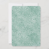 Girly Silver Mint Glitter Glitz Luipaard print Kaart (Achterkant)