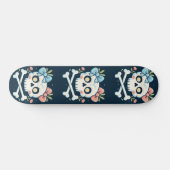 Girly Skull and Crossbones Skateboard (Horizontaal)