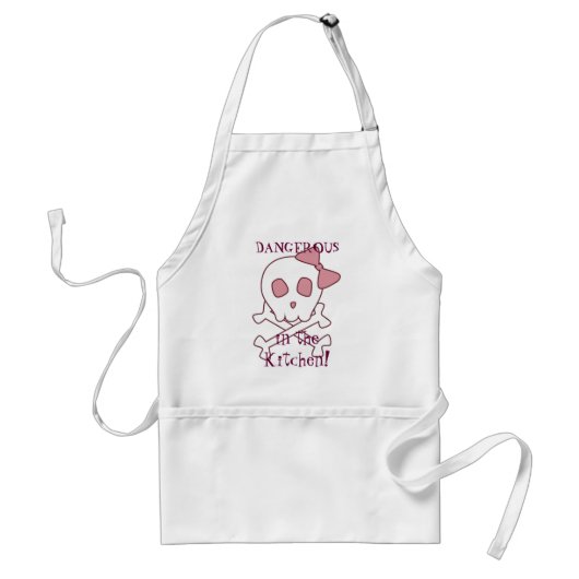 Girly Skull Apron Standaard Schort (Voorkant)