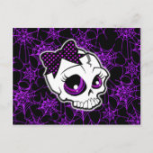Girly Skull Briefkaart (Voorkant)