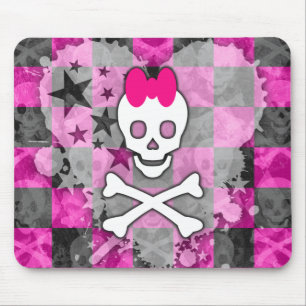 Girly Skull & Crossbones Muismat