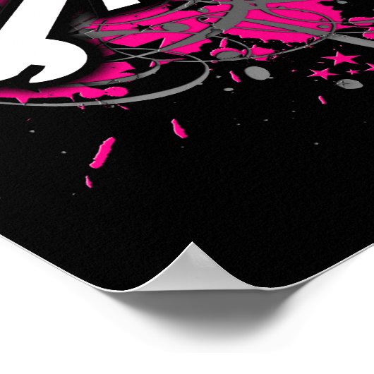 Girly Skull & Crossbones Poster (Hoek)