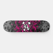 Girly Skull & Crossbones Skateboard (Horizontaal)