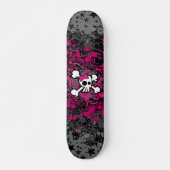 Girly Skull & Crossbones Skateboard (Voorkant)