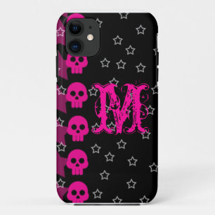 Girly Skull EMO Punk Rocker Monogram IPHONE 5 Hoes