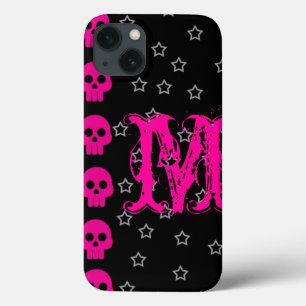 Girly Skull EMO Punk Rocker Roc Monogram IPAD Case