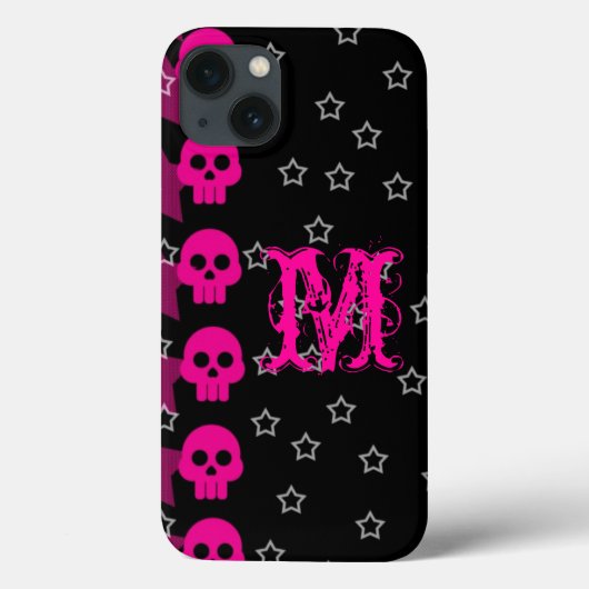 Girly Skull EMO Punk Rocker Rock IPhone 6 Hoesje (Achterkant)