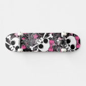 Girly Skull en Crossbones Skateboard (Horizontaal)