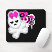 Girly SKull Mousepad Muismat (Met muis)