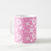 Girly Skull Pattern Koffiemok (Voorkant links)