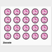 Girly Skull Ronde Sticker (Vel)