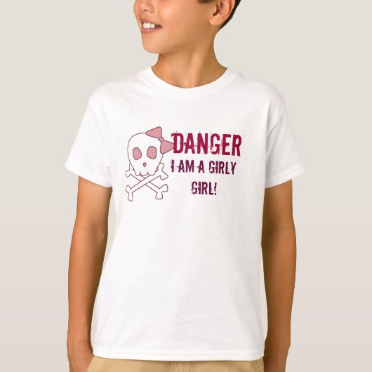 Girly Skull-Shirt T-shirt (Voorkant)