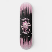 Girly Skull Skateboard (Voorkant)