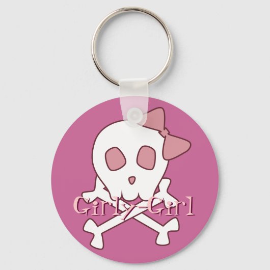 Girly Skull Sleutelhanger (Voorkant)