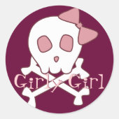 Girly Skull Stickers (Voorkant)