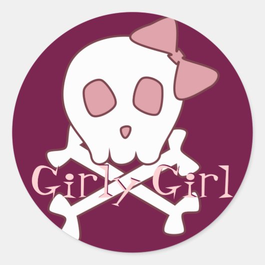 Girly Skull Stickers (Voorkant)