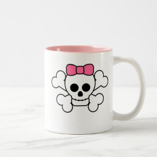 Girly Skull Tweekleurige Koffiemok