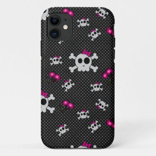 Girly Skulls iPhone 11 Hoesje