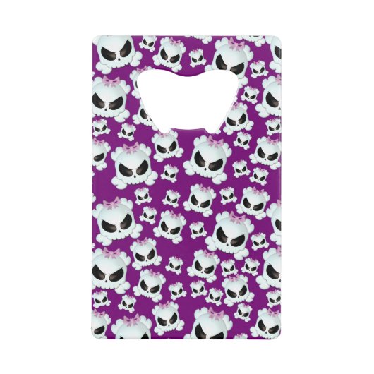 Girly Skullz Creditkaart Flessenopener (Voorkant)