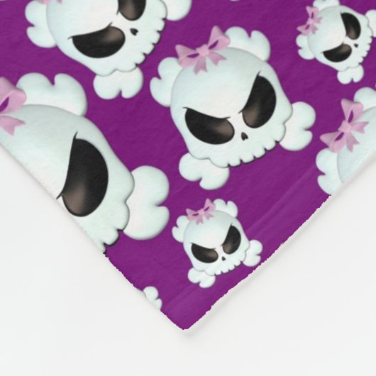 Girly Skullz Fleece Deken (Hoek)