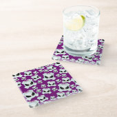 Girly Skullz Glazen Onderzetter (Schuin)