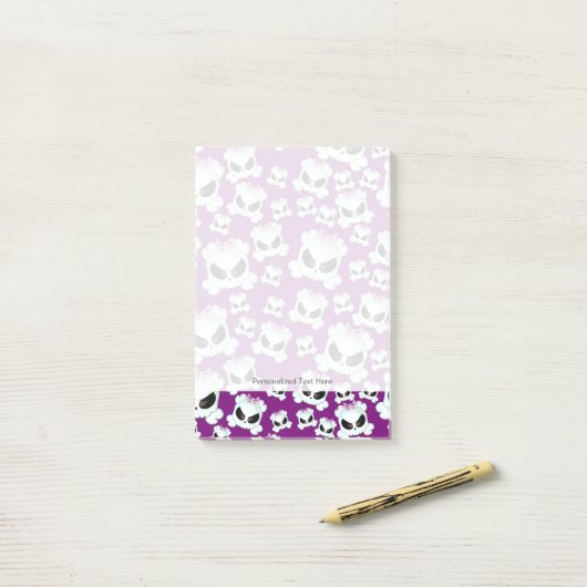 Girly Skullz Post-it® Notes (Op bureau)