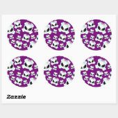 Girly Skullz Ronde Sticker (Vel)