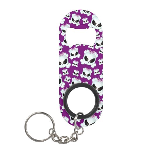 Girly Skullz Sleutelhanger Flessenopener (Voorkant)