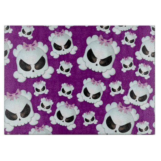 Girly Skullz Snijplank (Voorkant)