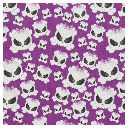 Girly Skullz Stof (Close Up)