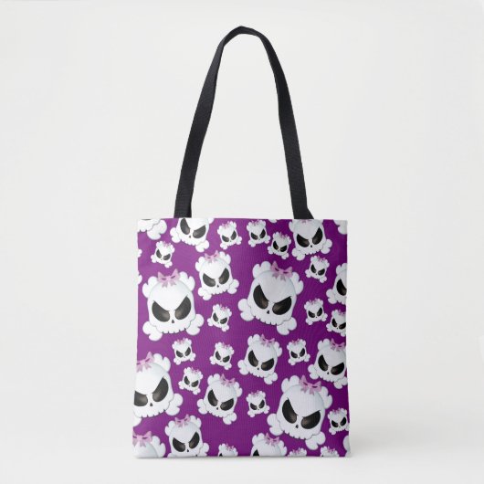 Girly Skullz Tote Bag (Voorkant)
