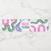 Girly Snake Water Fles Etiketten (Enkel label)
