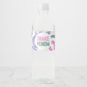 Girly Snake Water Fles Etiketten (Voorkant)