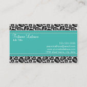 Girly Snow Leopard Salon Visitekaartjes (Achterkant)