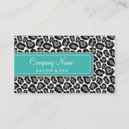 Girly Snow Leopard Salon Visitekaartjes