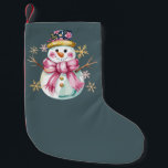 Girly Snowman Wintervakantie Kerst Schattige Kleine Kerstsok<br><div class="desc">Girly Snowman Wintervakantie Kerst Schattigee Vakantie</div>