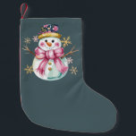 Girly Snowman Wintervakantie Kerst Schattige Kleine Kerstsok<br><div class="desc">Girly Snowman Wintervakantie Kerst Schattigee Vakantie</div>