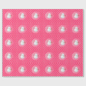 Girly Snowman Wrapping Paper Cadeaupapier (Vlak)
